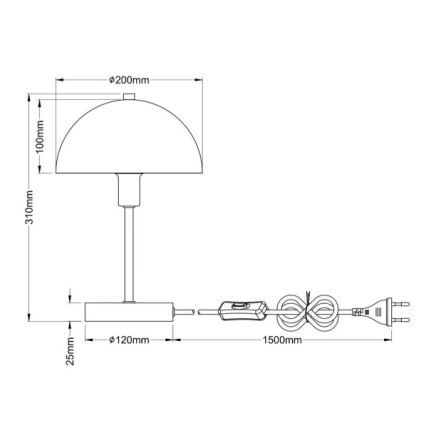 Globo - Tafellamp 1xE14/40W/230V zwart