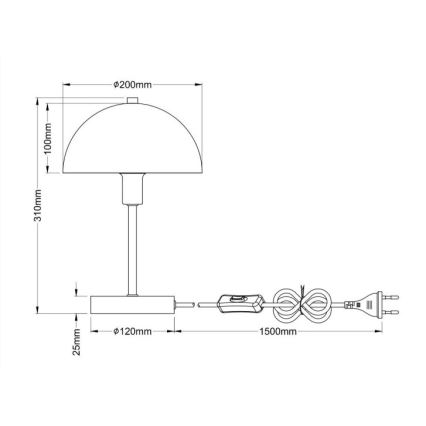 Globo - Tafellamp 1xE14/40W/230V wit