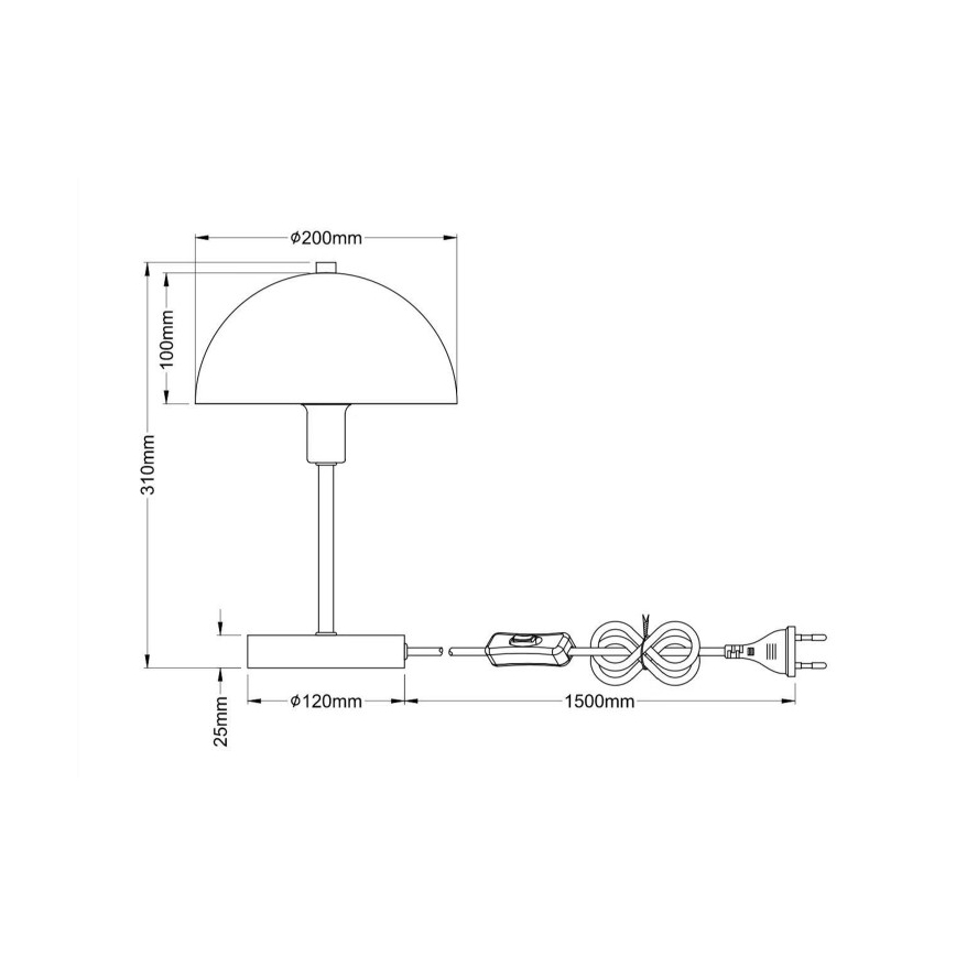 Globo - Tafellamp 1xE14/40W/230V wit