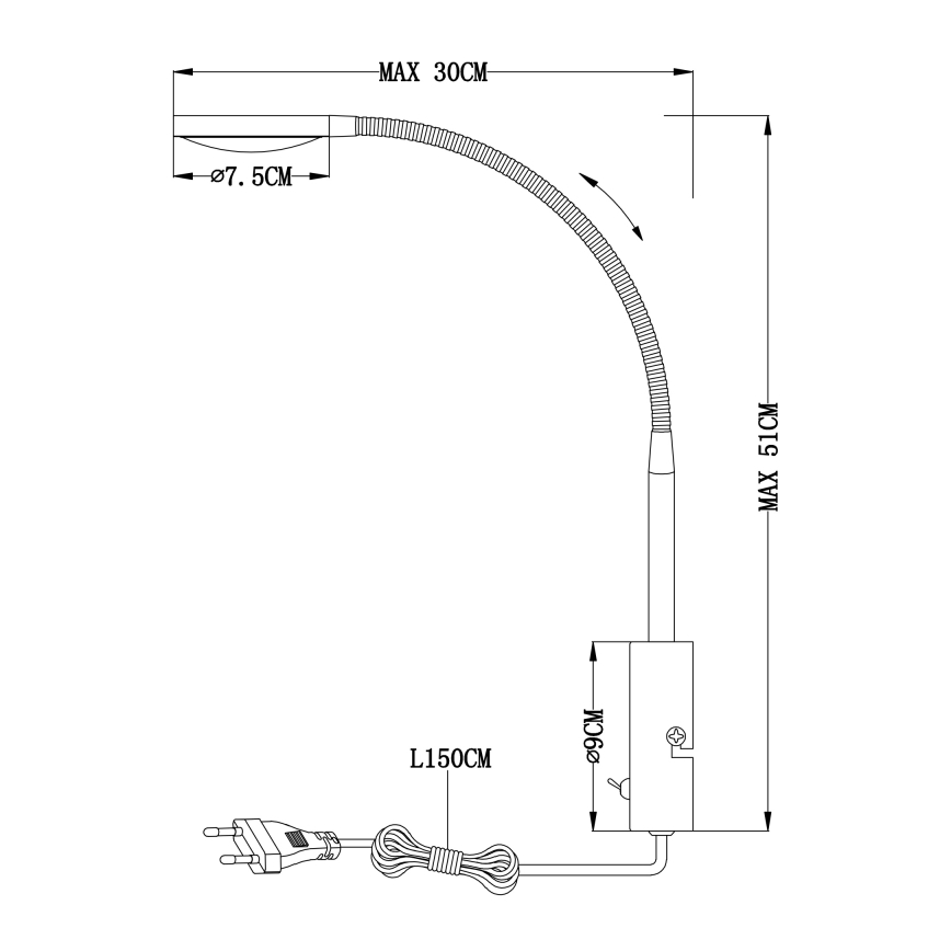 Globo - LED Wandlamp LED/6W/230V