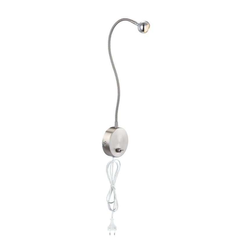 Globo - LED Flexibel klein lampje LED/3W/230V glanzend chroom