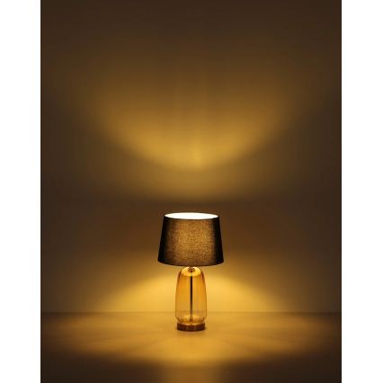 Globo - Tafellamp 1xE27/40W/230V zwart/bruin