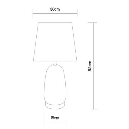 Globo - Tafellamp 1xE27/40W/230V zwart/bruin