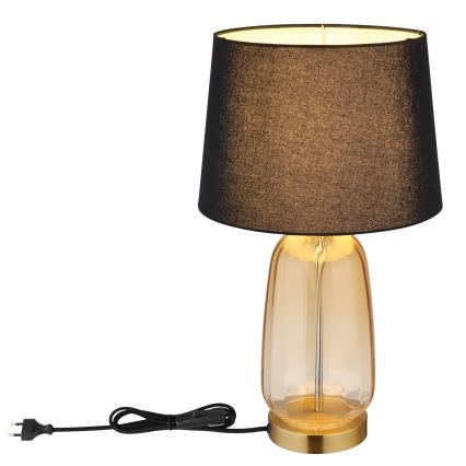Globo - Tafellamp 1xE27/40W/230V zwart/bruin