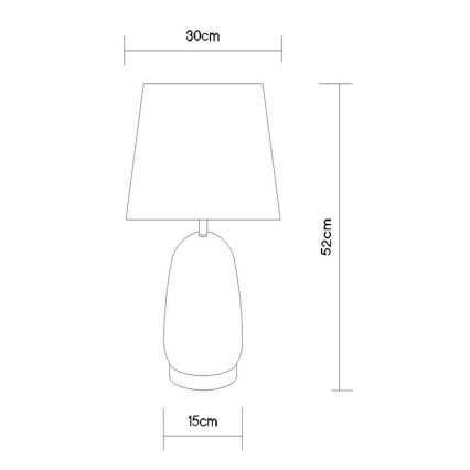 Globo - Tafellamp 1xE27/40W/230V zwart/bruin