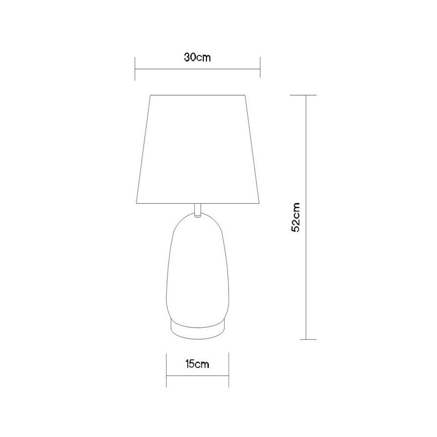 Globo - Tafellamp 1xE27/40W/230V wit/zilver