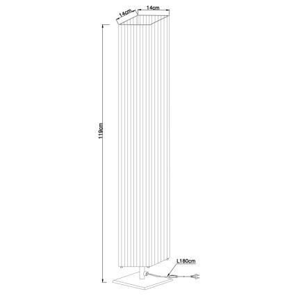 Globo - Vloerlamp 2xE27/40W/230V