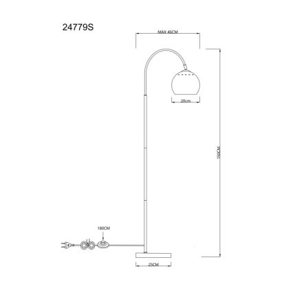 Globo - Staande lamp 1xE27/60W/230V beige
