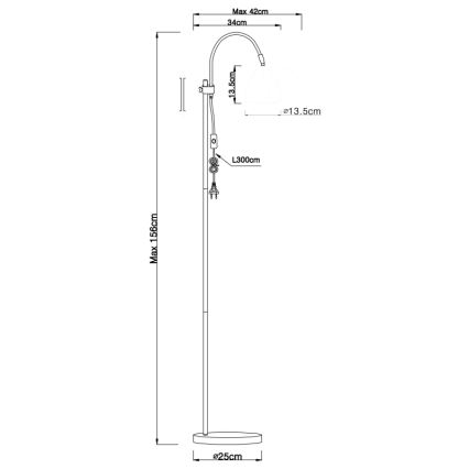 Globo - Vloerlamp 1xE14/40W/230V