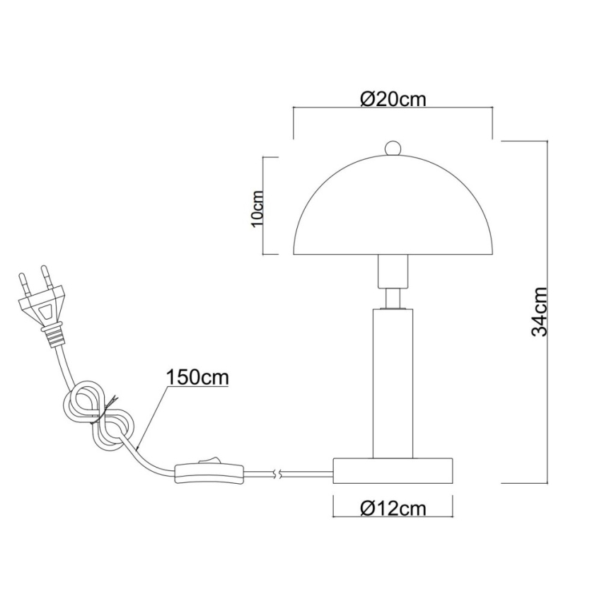 Globo - Tafellamp 1xE14/40W/230V zwart