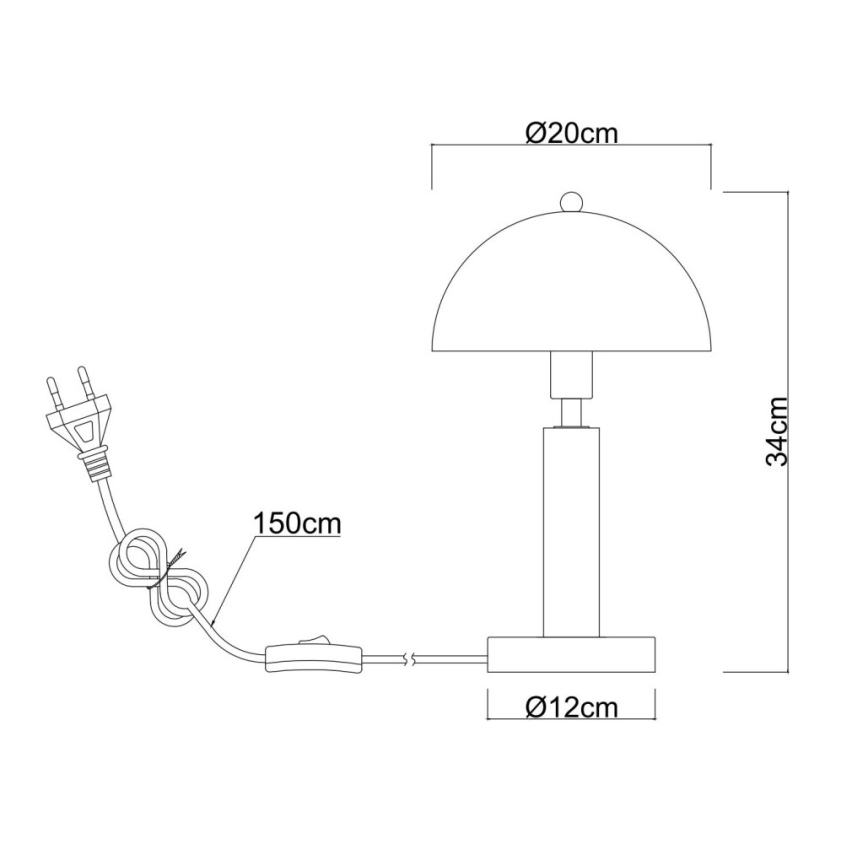 Globo - Tafellamp 1xE14/40W/230V wit