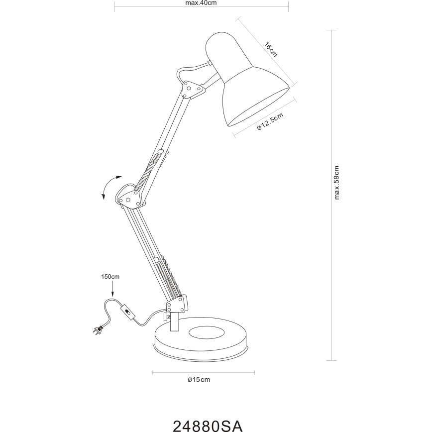Globo - Tafellamp 1xE27/40W/230V