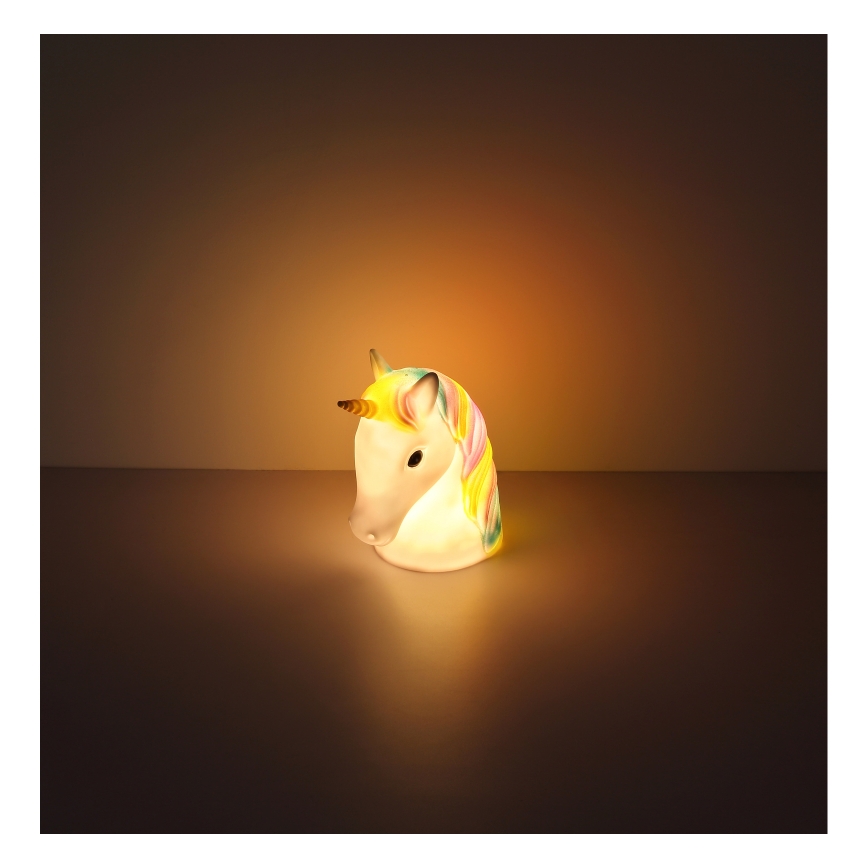 Globo - LED Kindernachtlamp LED/1W/230/4,5V 3xAA eenhoorn