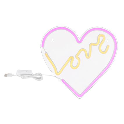 Globo - LED Neon-wanddecoratie LED/3W/USB hart
