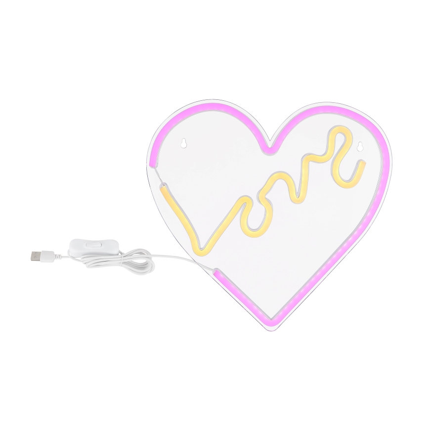 Globo - LED Neon-wanddecoratie LED/3W/USB hart