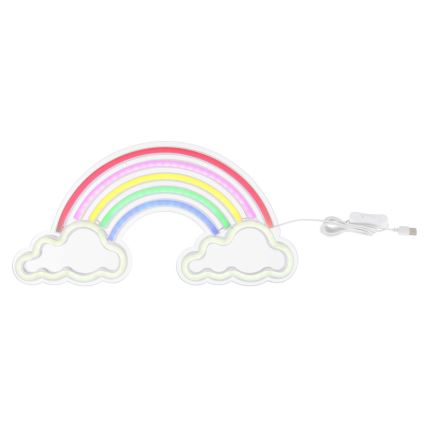 Globo - LED Neon-wanddecoratie LED/3W/USB regenboog