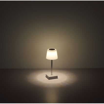 Globo - Dimbaar LED touch tafellampje LED/2W/5V 3000/4500/6500K 800 mAh zilver