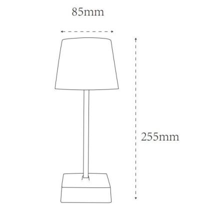 Globo - Dimbaar LED touch tafellampje LED/2W/5V 3000/4500/6500K 800 mAh wit