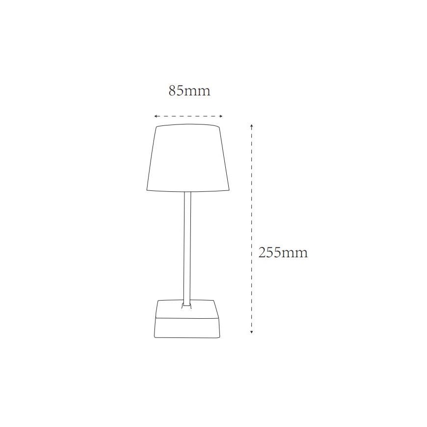 Globo - Dimbaar LED touch tafellampje LED/2W/5V 3000/4500/6500K 800 mAh wit