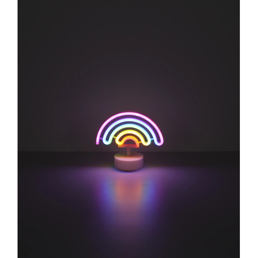 Globo - LED Neon tafeldecoratie LED/2W/3xAA regenboog