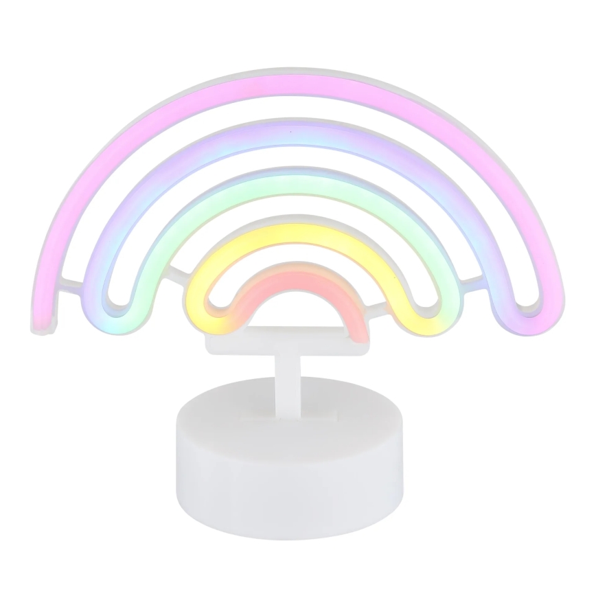 Globo - LED Neon tafeldecoratie LED/2W/3xAA regenboog