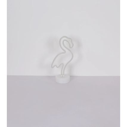 Globo - LED Neon tafel decoratie LED/2W/3xAA flamingo