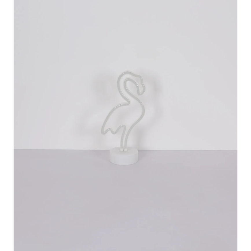 Globo - LED Neon tafel decoratie LED/2W/3xAA flamingo