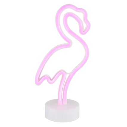 Globo - LED Neon tafel decoratie LED/2W/3xAA flamingo