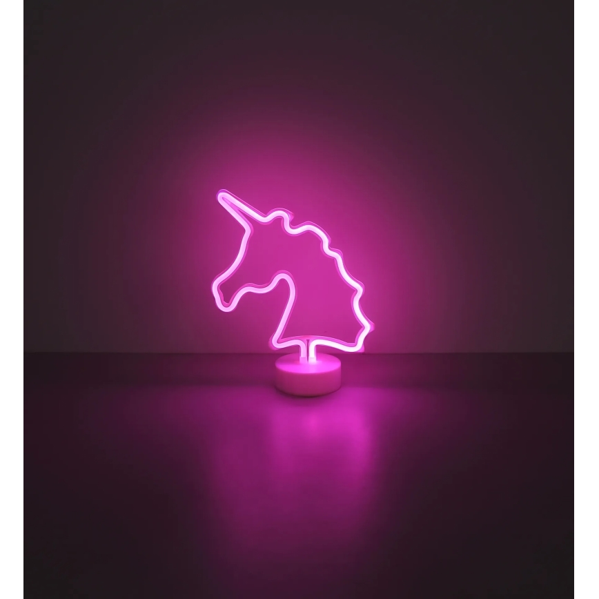 Globo - LED Neon tafel decoratie LED/2W/3xAA eenhoorn