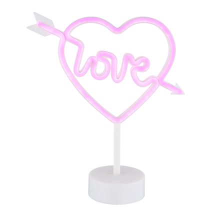 Globo - LED Neon tafeldecoratie LED/2W/3xAA hart