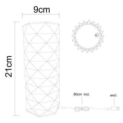 Globo - Dimbaar LED touch tafellampje LED/1W/5V 2700/4000/6500K 800 mAh