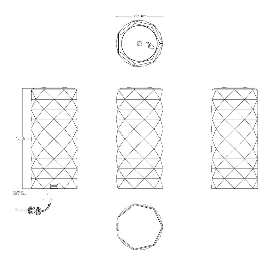 Globo - LED RGB Oplaadbare touch tafellamp LED/0,6W/3,7V 500mAh