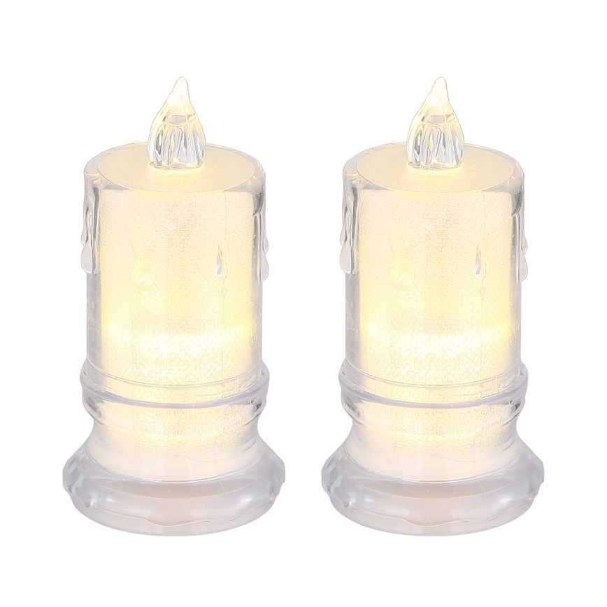 Globo - SET 2x LED-kaars LED/0,25W/3xLR1130
