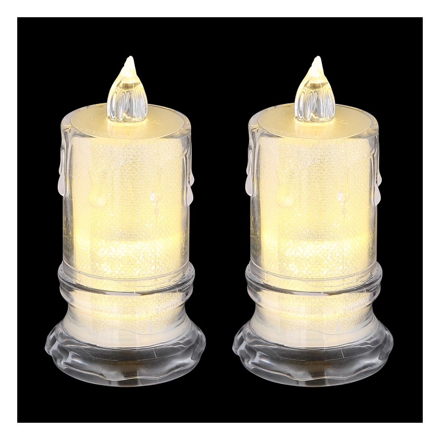 Globo - SET 2x LED-kaars LED/0,25W/3xLR1130