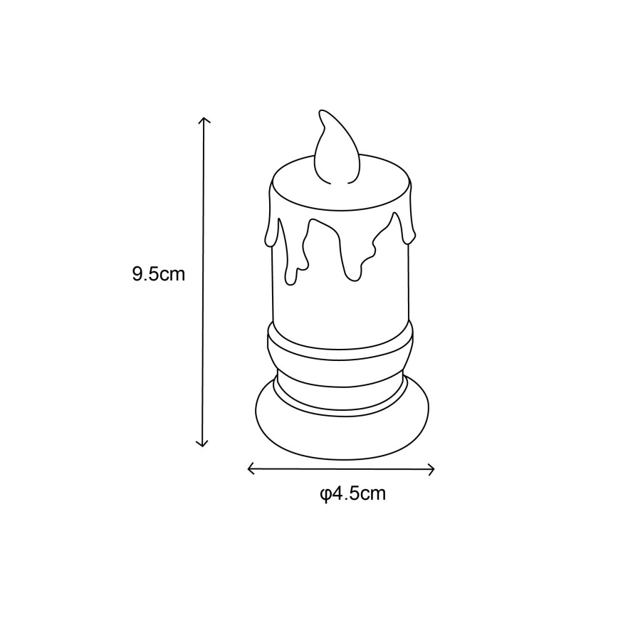 Globo - SET van 2x LED-kaars LED/0,25W/3xLR1130