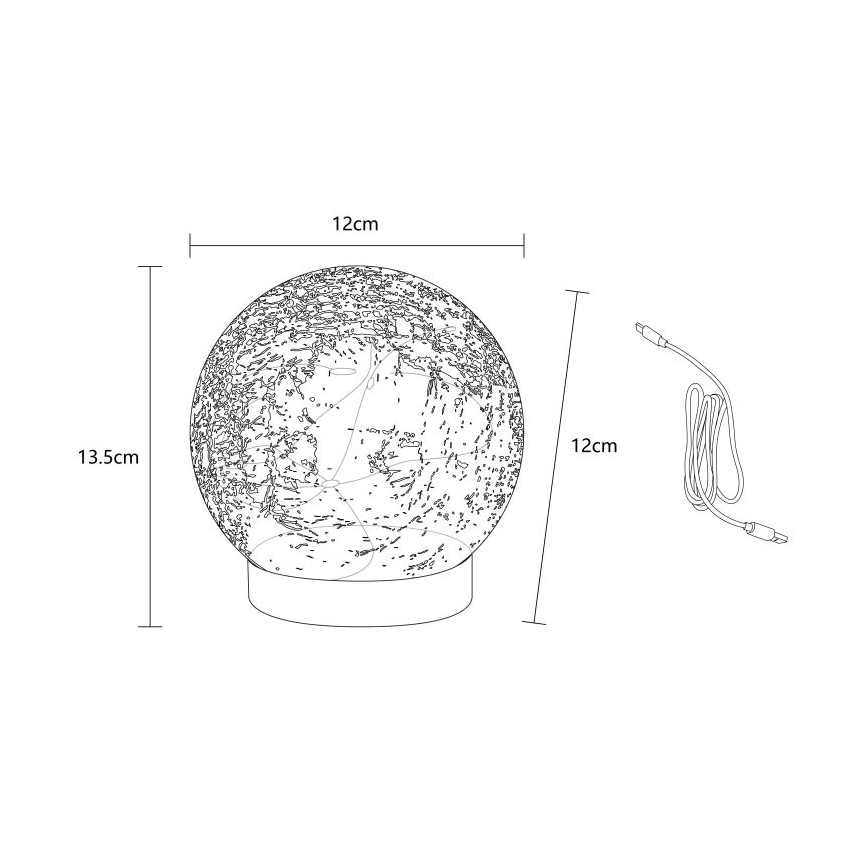 Globo - LED Decoratief oplaadbaar tafellamp 25xLED/0,06W/5V 600 mAh IP44