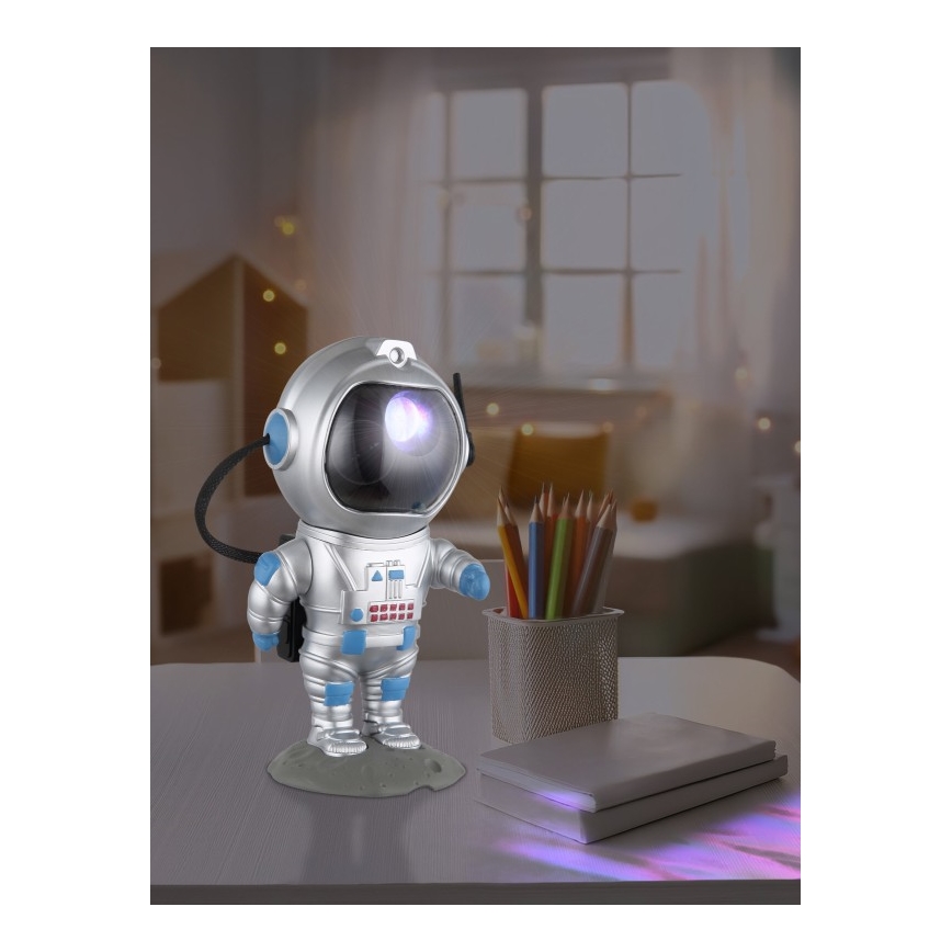Globo - LED RGB Tafellamp LED/4,5W/5V astronaut zilver