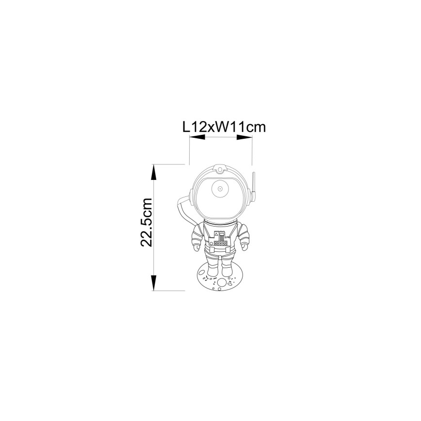 Globo - LED RGB Tafellamp LED/4,5W/5V astronaut zilver