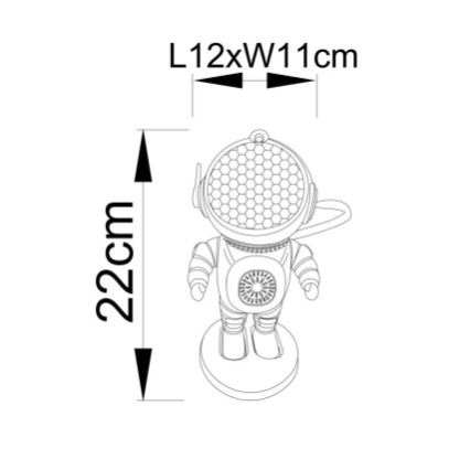 Globo - LED RGB Tafellamp LED/6W/5V astronaut wit