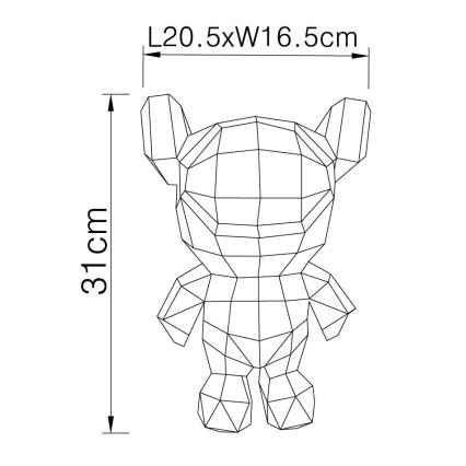Globo - LED-tafeldecoratie in geschenkverpakking LED/0,03W/5V USB astronautenbeer