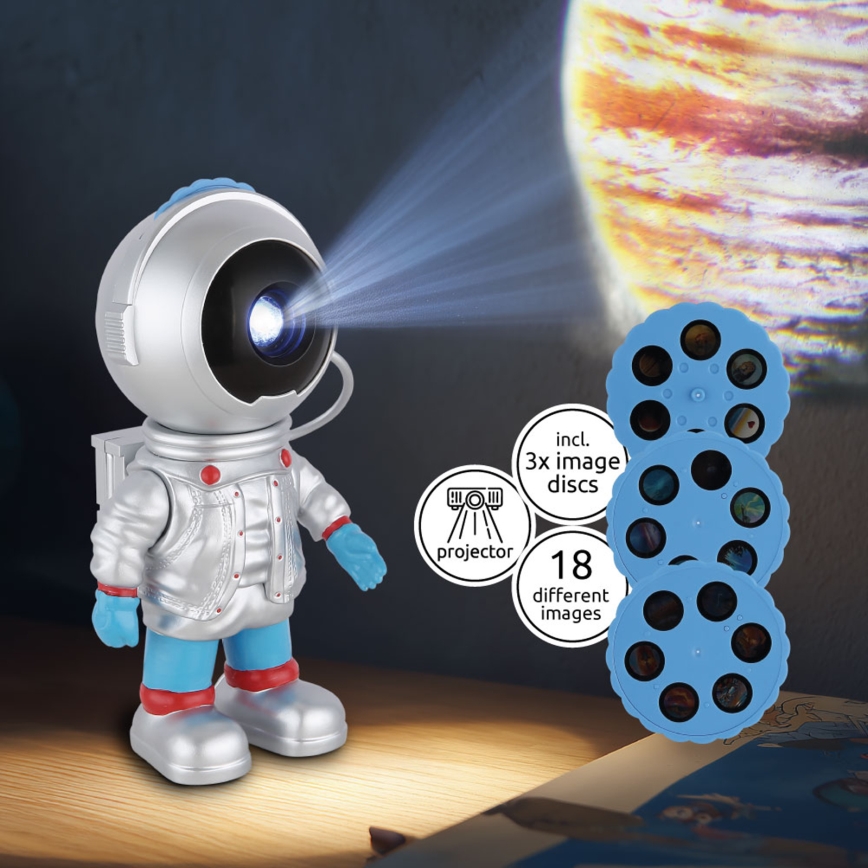 Globo - Dimbare LED-projector LED/3W/5V astronaut