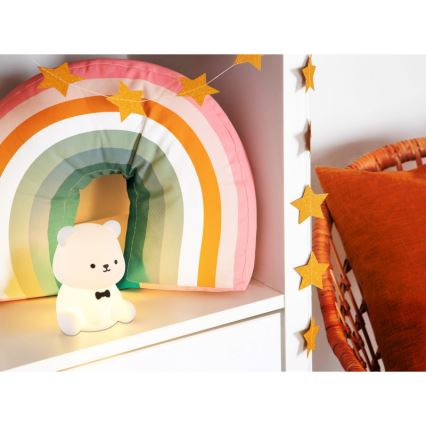 Globo - LED RGBW dimbaar oplaadbaar nachtlampje voor kinderen LED/1W/5V 1200 mAh beer