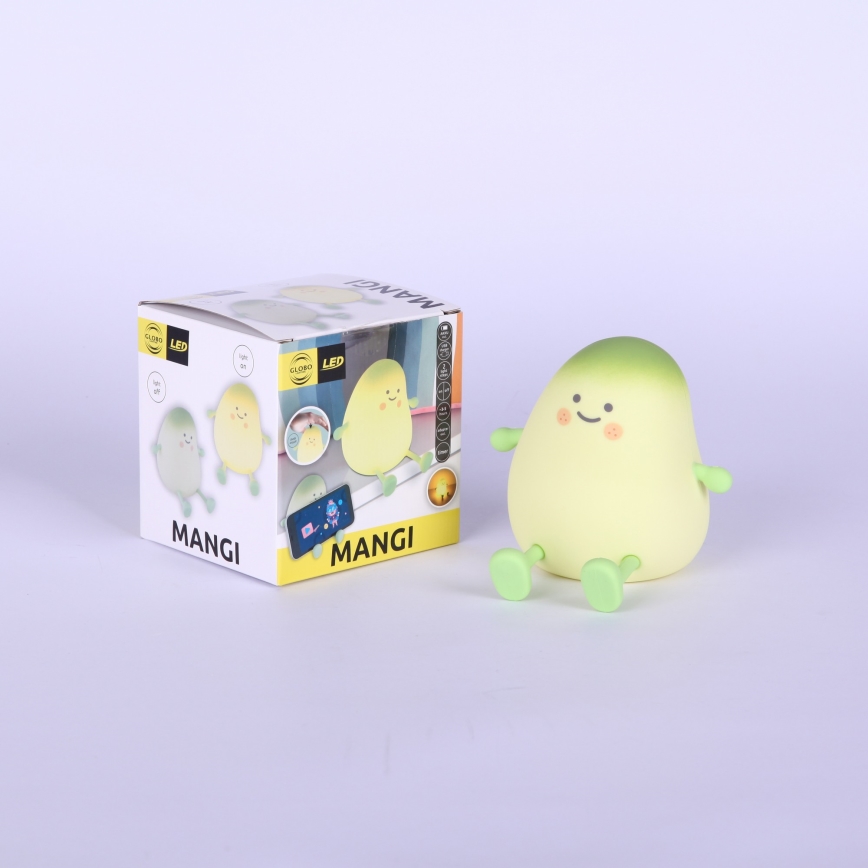 Globo - RGBW LED dimbaar oplaadbaar nachtlampje voor kinderen, LED/2W/5V, 1200 mAh, mango