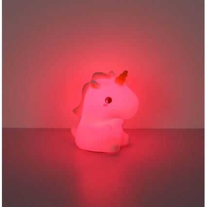 Globo - LED RGBW Dimbaar oplaadbaar nachtlampje voor kinderen LED/1,5W/5V 1200 mAh eenhoorn