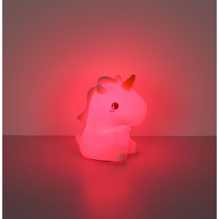 Globo - LED RGBW Dimbaar oplaadbaar nachtlampje voor kinderen LED/1,5W/5V 1200 mAh eenhoorn