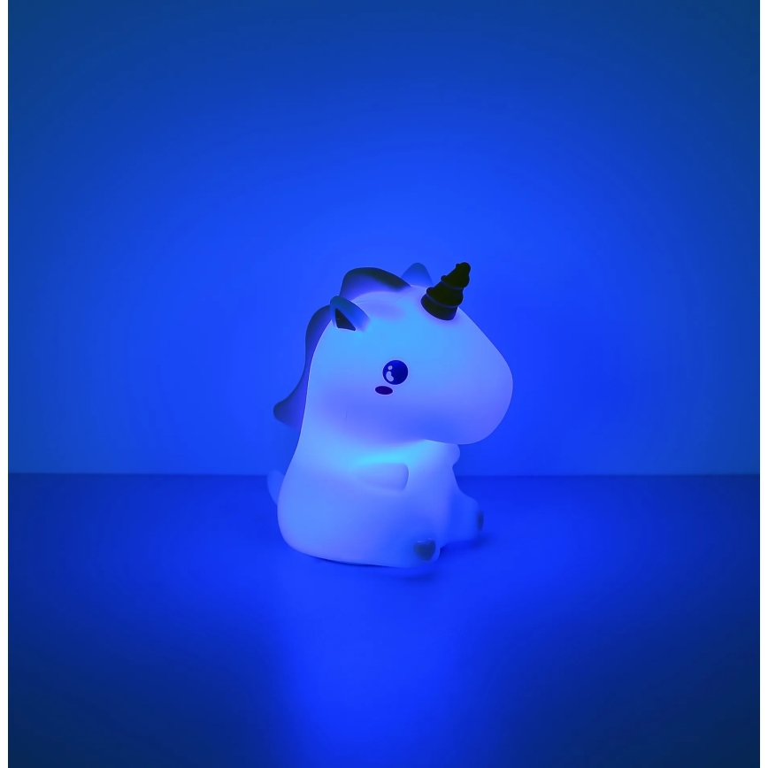 Globo - LED RGBW Dimbaar oplaadbaar nachtlampje voor kinderen LED/1,5W/5V 1200 mAh eenhoorn
