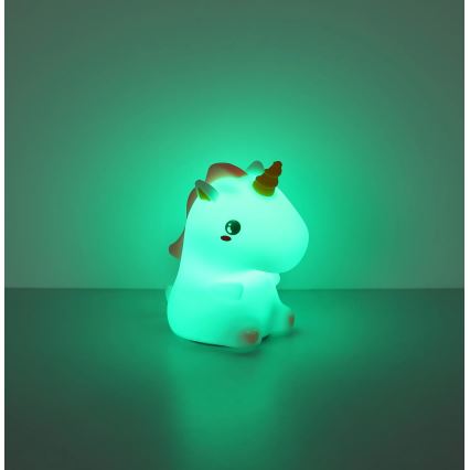 Globo - LED RGBW Dimbaar oplaadbaar nachtlampje voor kinderen LED/1,5W/5V 1200 mAh eenhoorn