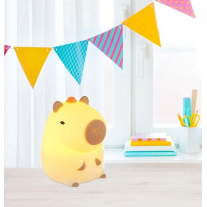 Globo - LED RGBW dimbaar, oplaadbaar nachtlampje voor kinderen LED/1,5W/5V 1200 mAh capibara
