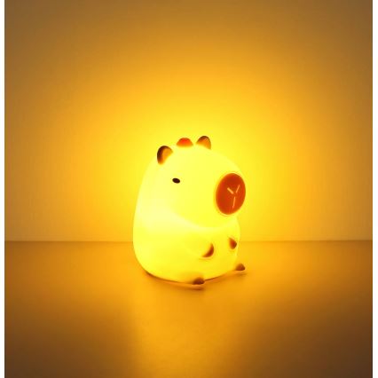 Globo - LED RGBW dimbaar, oplaadbaar nachtlampje voor kinderen LED/1,5W/5V 1200 mAh capibara