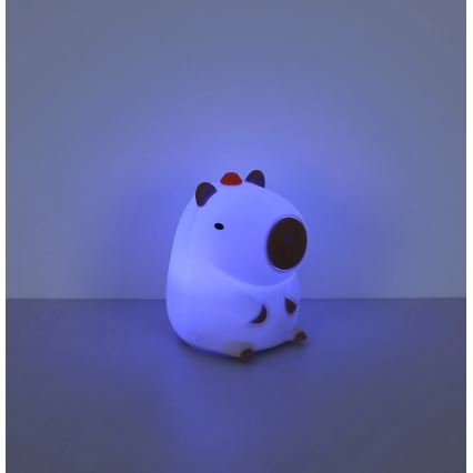 Globo - LED RGBW dimbaar, oplaadbaar nachtlampje voor kinderen LED/1,5W/5V 1200 mAh capibara